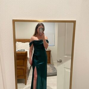 Birdy Grey Emerald Off-Shoulder Dress